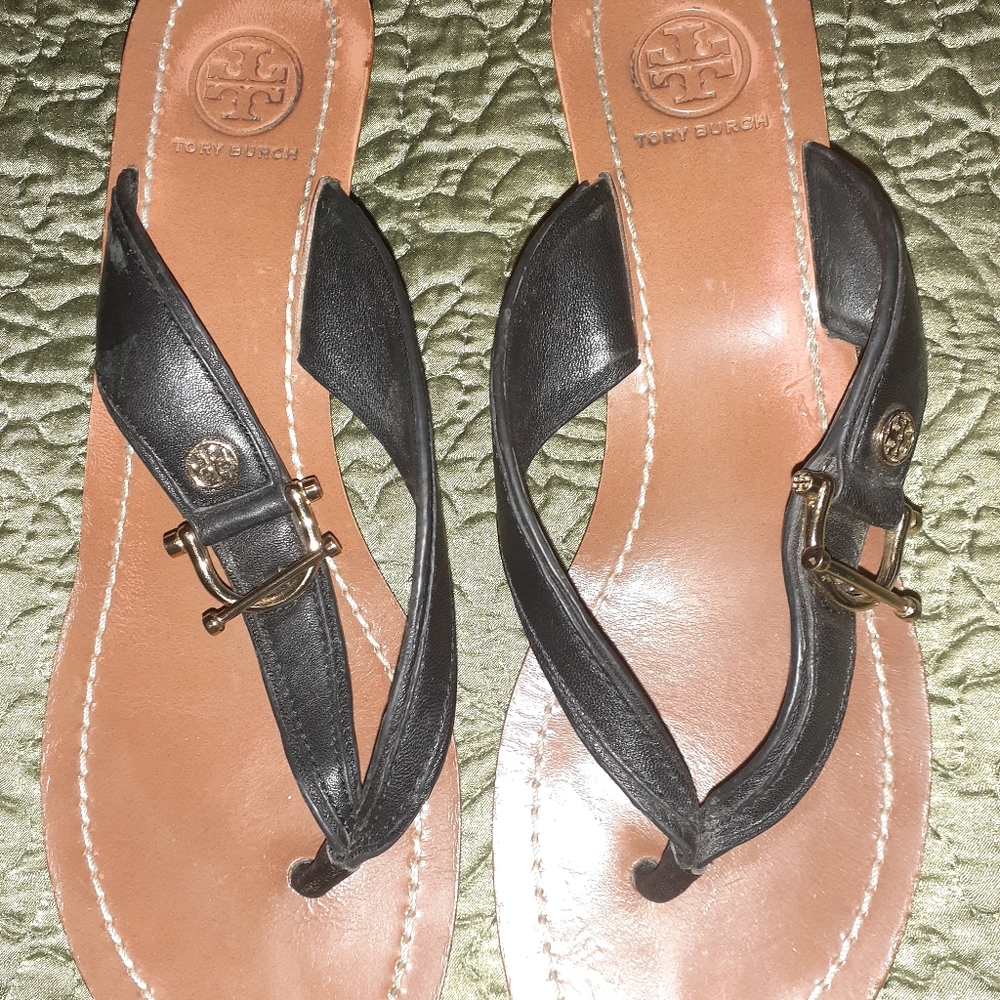 Tory Burch "Nora" Mestico 50mm Wedge Sandals